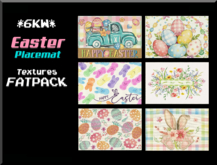 *6KW* FULL PERM Easter Placemat Textures FATPACK
