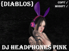 {DIABLOS} DJ HeadPhones Pink Looper