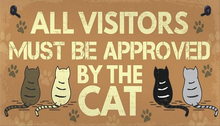 Poster-Cats-Visitors Must Be Approved