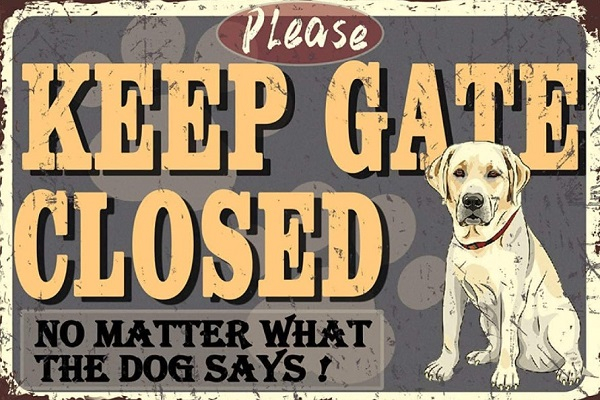 Poster-Dogs-Keep Gate Closed