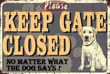 Poster-Dogs-Keep Gate Closed