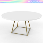 White Round About Table