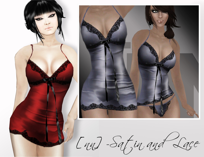 [nn] -SATIN AND LACE -blue