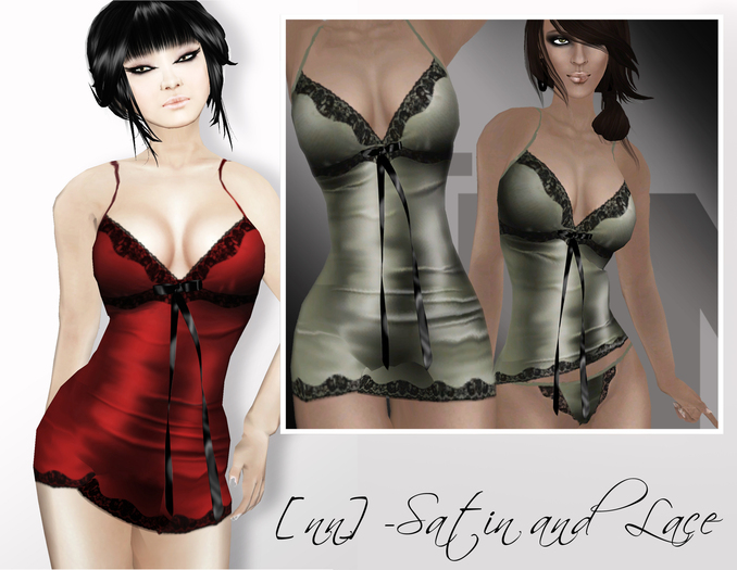 [nn] -SATIN AND LACE -olive