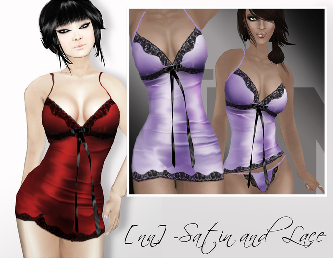 [nn] -SATIN AND LACE -purple