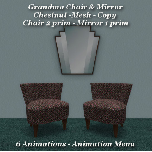 Grandma Chair & Mirror Chestnut1