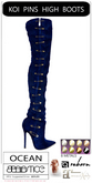 Baiastice_Koi Pins High Boots-Ocean