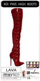 Baiastice_Koi Pins High Boots-Lava