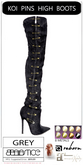 Baiastice_Koi Pins High Boots-Grey