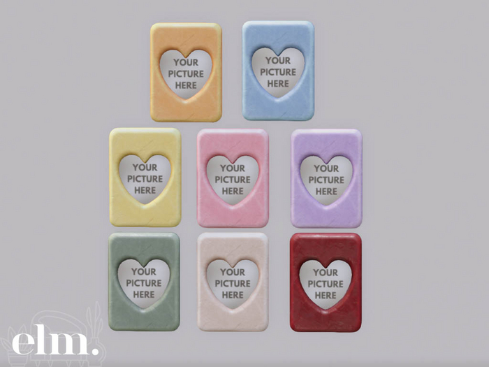 Elm. Lovebug Fridge Magnets//Heart Frames