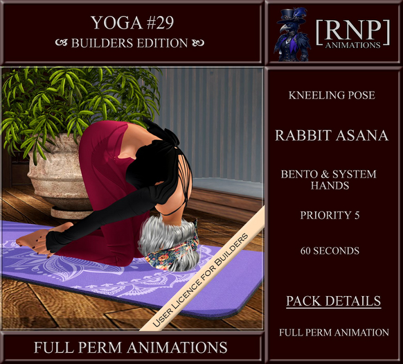 [RNP] Yoga #29  Rabbit Pose Full Perm BENTO Yoga animation 