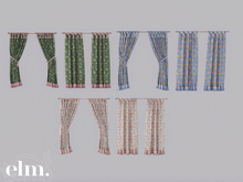 Elm. Solene Curtains [Pack #3]