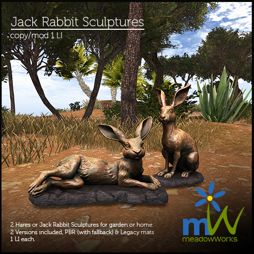 Jack Rabbits Statues ~ crated