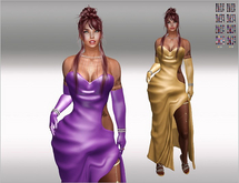 SET Dress long,Sleeves,String,Heels,Collar 164x Color HUD