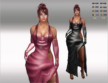 SET Dress long,Sleeves,String,Heels,Collar 36x Multicolor1 HUD