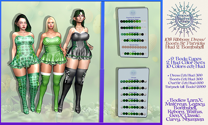 108 Ribbons Dress & Boots St Patricks HUD 2 Bombshell