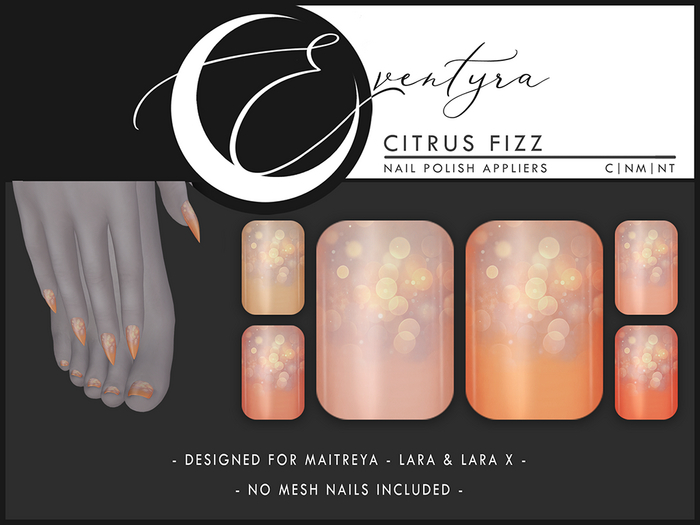 Eventyra - Maitreya Nail HUD - Citrus Fizz