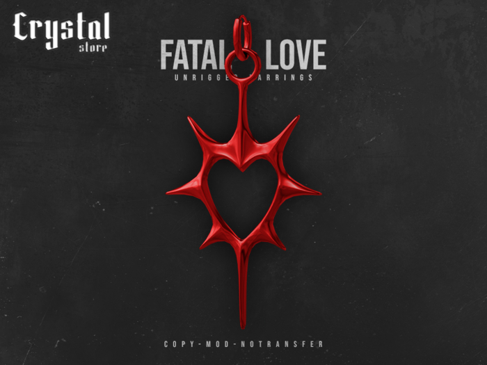 Fatal Love Earrings - GIFT - Crystal Store *