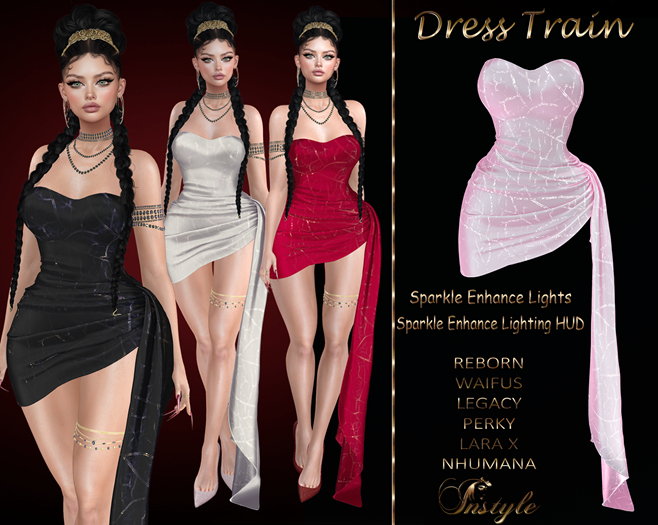 InStyle  Version 1 Dress Train - Pink