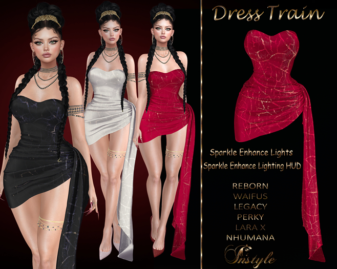 InStyle  Version 1 Dress Train - Red