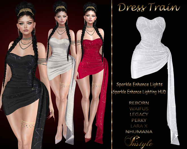 InStyle  Version 1 Dress Train - White