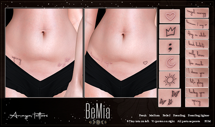 BeMia. Anaya tattoos 