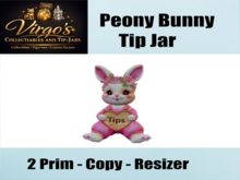 Peony Bunny Tip Jar Boxed