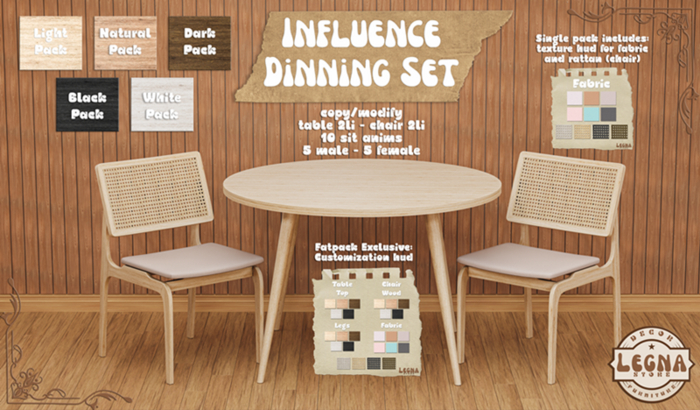- Legna - Influence Dinning Set (Black Pack)