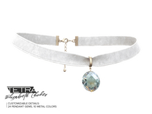 TETRA - Elizabeth Velvet Choker (Snow)