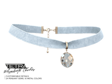 TETRA - Elizabeth Velvet Choker (Ice)