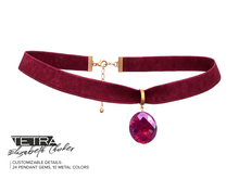 TETRA - Elizabeth Velvet Choker (Magenta)