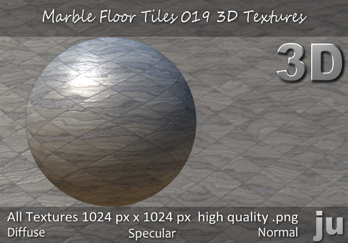 Second Life Marketplace - JU Marble Floor Tiles 019 3D Textures Full Perm