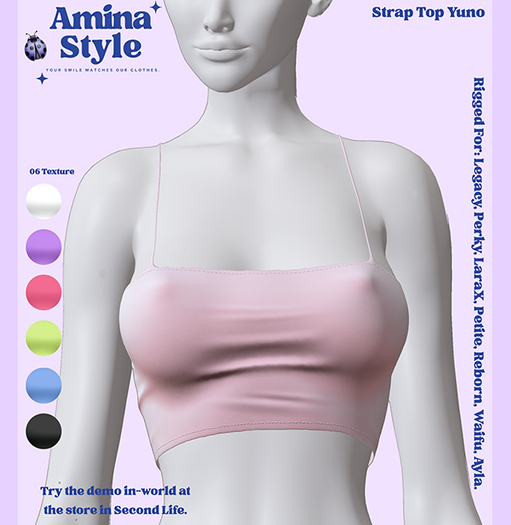 Amina Style - Strap Top Yuno - Candy