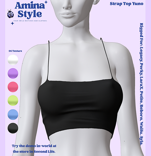 Amina Style - Strap Top Yuno - Black