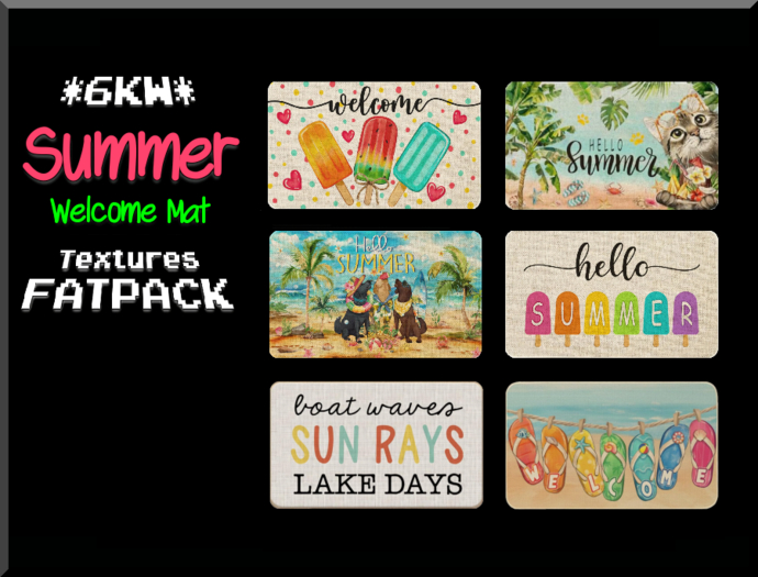 *6KW* FULL PERM Summer Welcome Mat Textures FATPACK