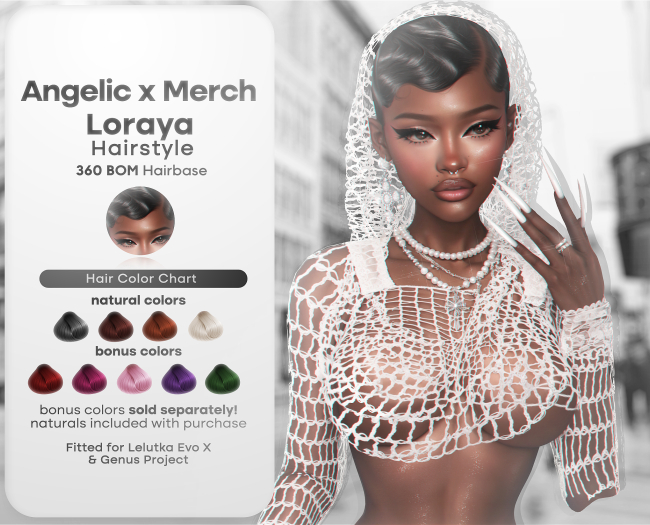 Angelic x Merch - "Loraya" Hairbase Naturals
