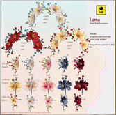 *LODE* Hair Accessory - Luma Flowers on right side [blue] Hair Flowers, Floral Head Dress 髪につける花