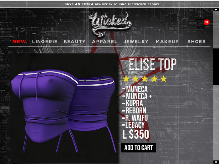 Wicked - Elise Top [PURPLE]