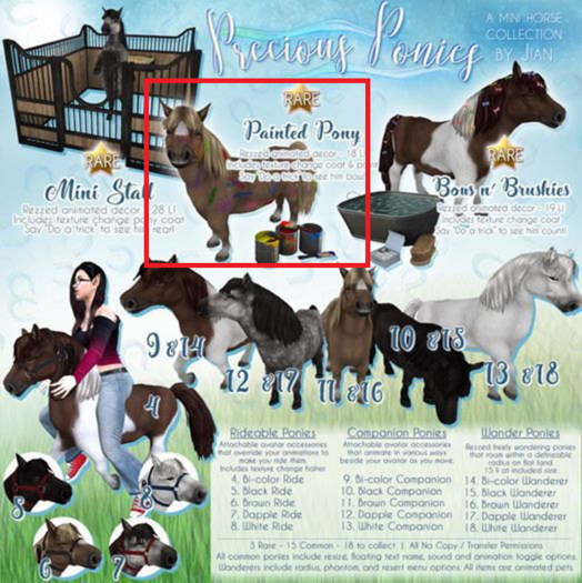 JIAN Precious Ponies 2. Painted Pony BOX RARE