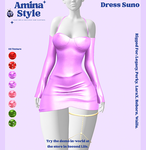 Amina Style - Dress Suno - Purple