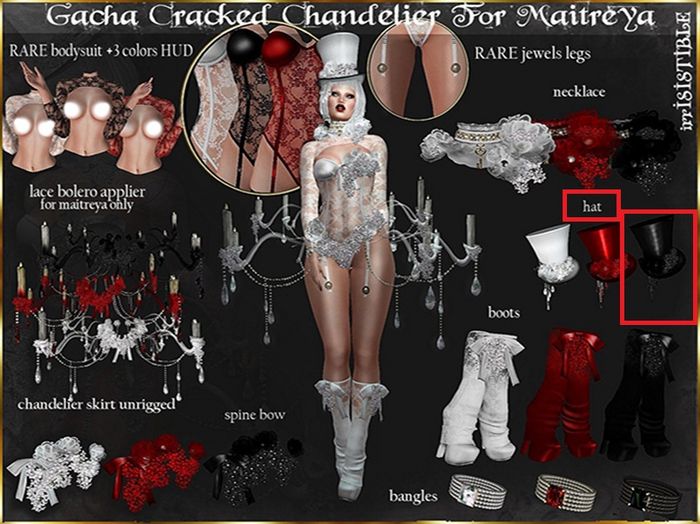 irrISIStible : HAT CRACKED CHANDELIER BLACK