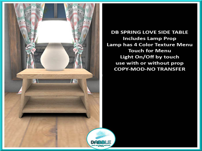 DB SPRING LOVE SIDE TABLE  add me