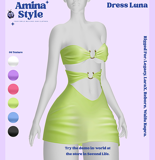 Amina Style - Dress Luna - Lemon