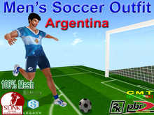 Mens Soccer Outfit - Argentina (ADD)