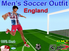 Mens Soccer Outfit - England (ADD)