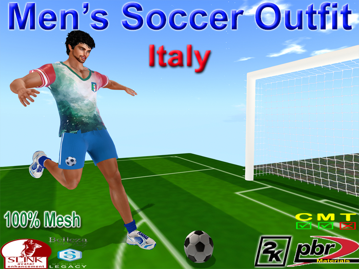Mens Soccer Outfit - Italy (ADD)