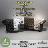 Why Not - Balmoral Leather Sofa Set Neutrals-Add Me