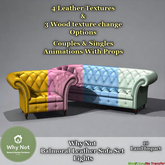 Why Not - Balmoral Leather Sofa Set Lights-Add Me