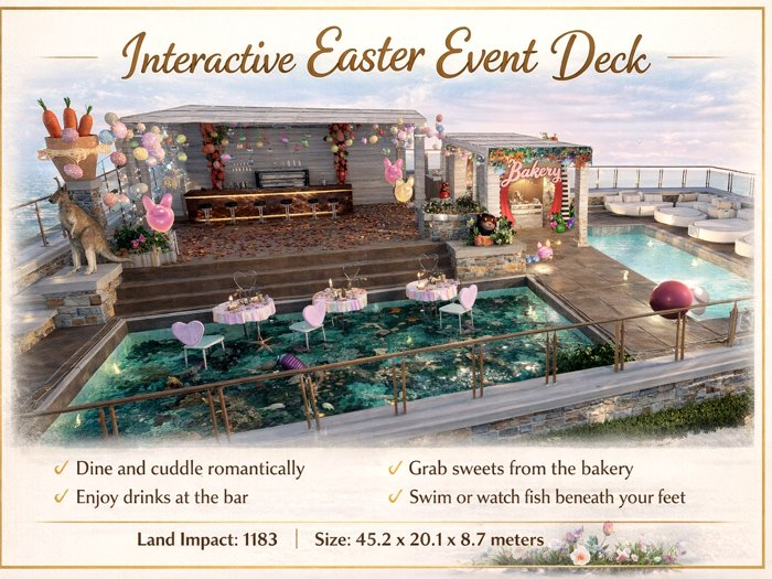 Second Life Marketplace - Interactive Easter Deck – Romantic Pool ...
