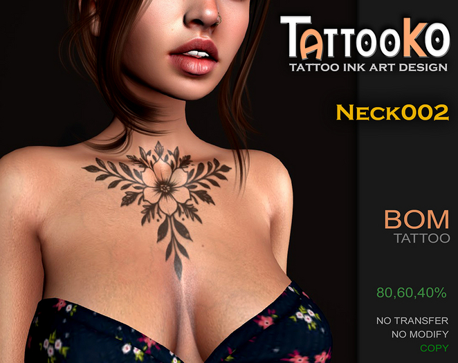 [TattooKO] Tattoo Neck002